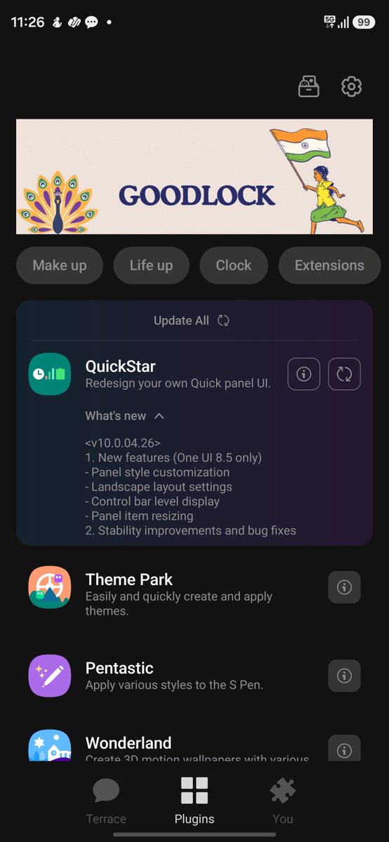 amritashya's tweet image. Quick Star just got an update! New features include panel style customization and landscape layout settings etc.. #update #customization #settings ✨#QuickStar #S26ultra