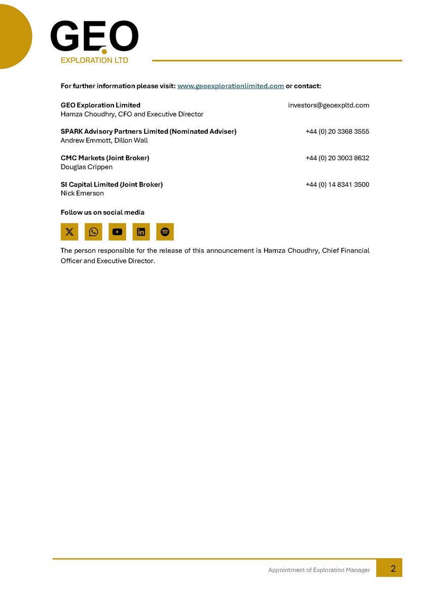 GEO Exploration Limited tweet media