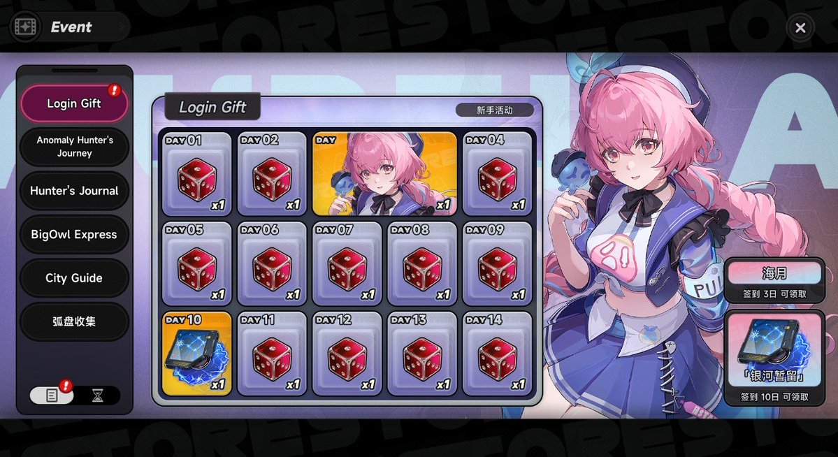 pookieraju's tweet image. #NevernessToEverness
#nte
New daily login event