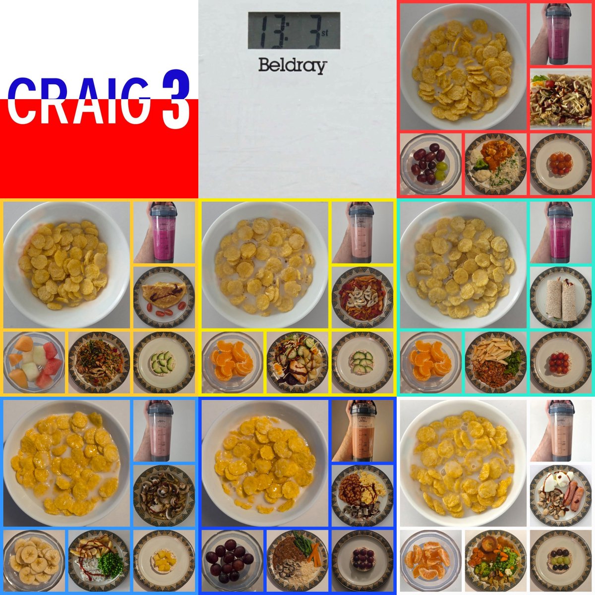 CraigTCFC3's tweet image. Ninth Week Of My Diet Im 13st 3lb And This Is My Food Collage For Monday 30th March 2026 To Sunday 5th April 2026 I Have Enjoyed My Ninth Week Of My Diet🍽😋#CRAIG3 #Nickname #GalaxyS25 #WeightLoss #FitnessJourney #HealthyLiving #DietProgress #HealthyEating