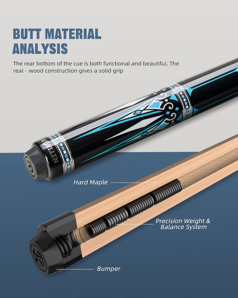 konllen_Lion's tweet image. Konllen KL-15WBF – low deflection carbon fiber shaft, 12.5mm multi-layer tip, stainless steel 3/8*8 joint. Wrapless hard maple grip, precision balance. Maximum power transfer, minimal effort. 🎱 #Konllen #Billiards
👉amazon.com/dp/B0D4978468?…