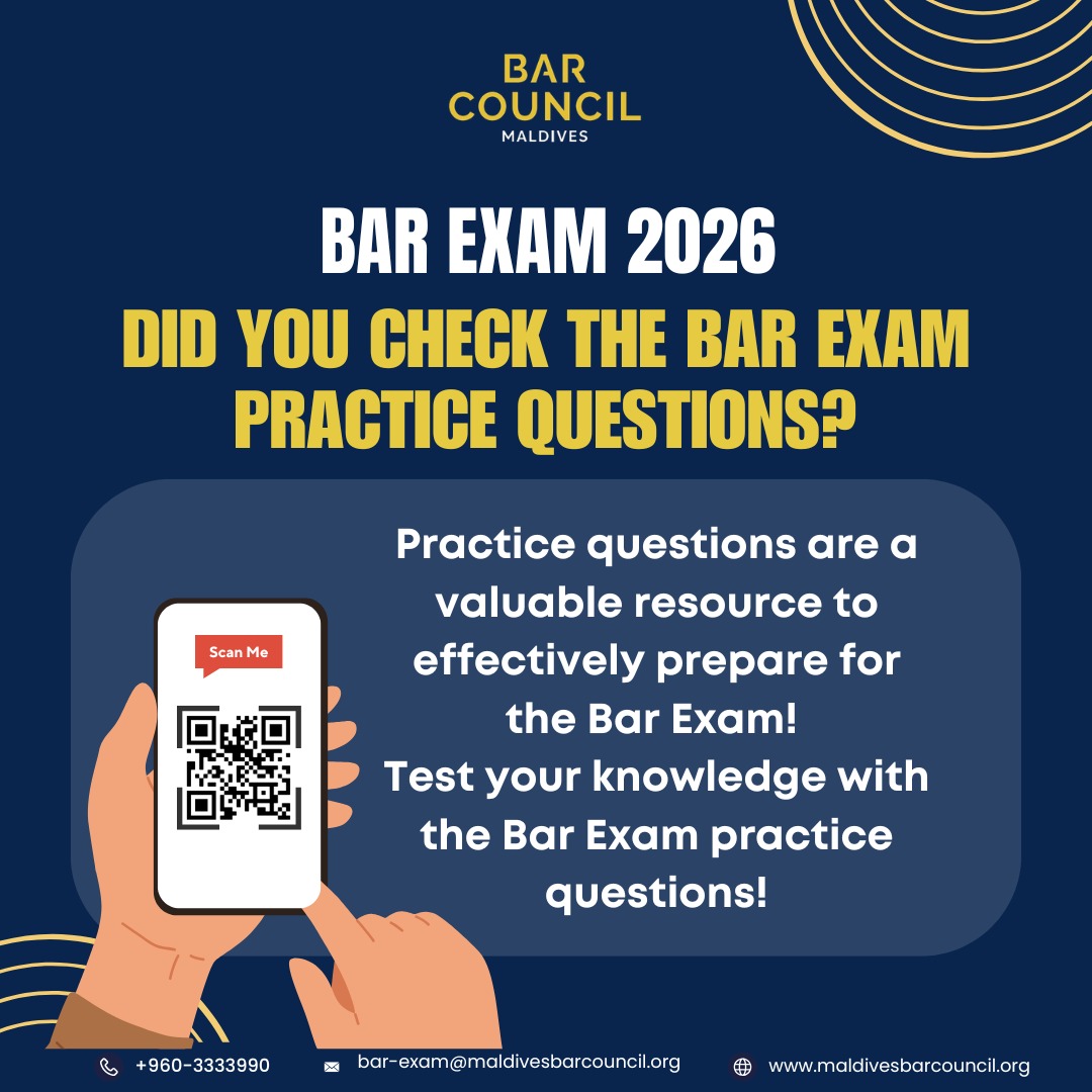 MvBarCouncil's tweet photo. Don’t forget to go through the Practice Questions on our Website! It provides useful guidance and support in preparing for the Bar Exam! #BE2026

Website: https://t.co/NbDh5100Pi https://t.co/N37krOQgaa