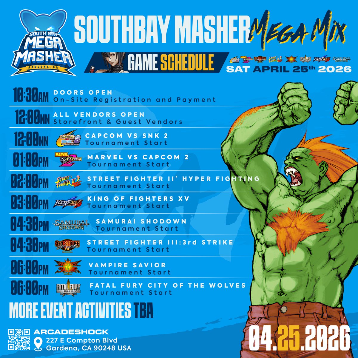 ARCADESHOCK @SOUTHBAY MEGA MIXER APRIL 25TH tweet media