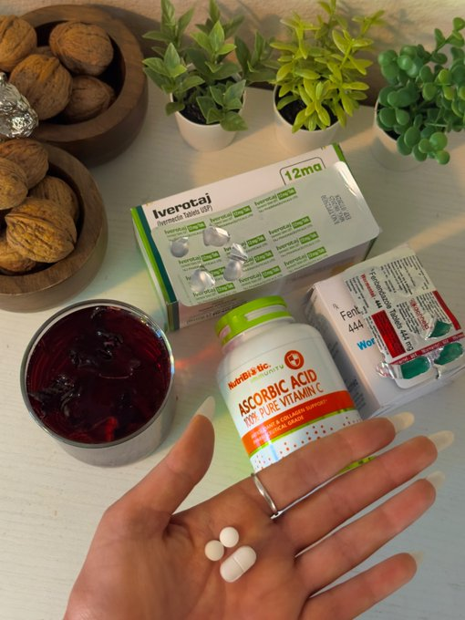 Ivermectinkart's tweet photo. We’re calling this “The 4 Horsemen of Tumor Shrinkage”

After only 5 weeks of following a protocol I designed for my Dad who is healing colon cancer, a new CT Scan shows tumor shrinkage!

• 72mg Ivermectin
• 444mg Fenbendazole
• 4,000mg Vitamin C
• 32oz Hibiscus Tea

^ This is the main stack he has been following daily for 5 weeks as well as other useful tools like fasting, sun exposure, low-inflammatory diet, etc

We believe that the Vitamin C and Hibiscus Tea have been paramount in this process, on top of the Ivermectin + Fenbendazole

I have been also taking Ivermectin and Fenbendazole throughout this time to see how it would affect me, if at all. My dosing is 24mg Ivermectin + 444mg Fenbendazole

My personal results thus far:

✓ waking up at the same time every day without an alarm (natural circadian rhythm recalibration)
✓ no desire to eat to fullness or over-eat
✓ no strong cravings for sugar or healthy carbs, not even fruit

Our family is so grateful to all of you who shared resources with us for healing, and we will continue experimenting as we have some other tools in mind to implement soon

The journey continues, and HEALING IS ALWAYS POSSIBLE 💚