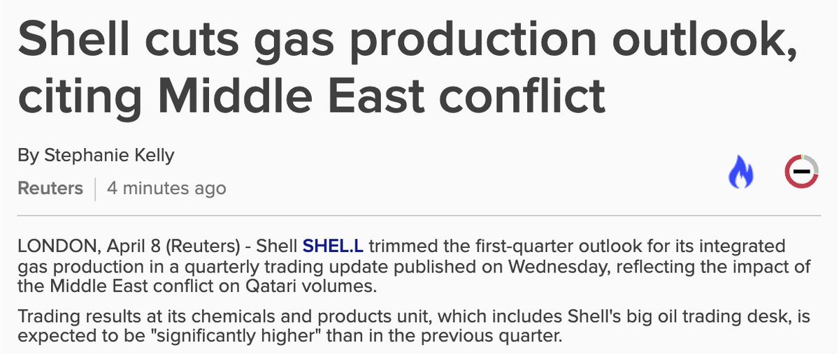ArendJanKamp's tweet image. #Shell heeft een Q1-trading update en... ja hoor?
Gas dus