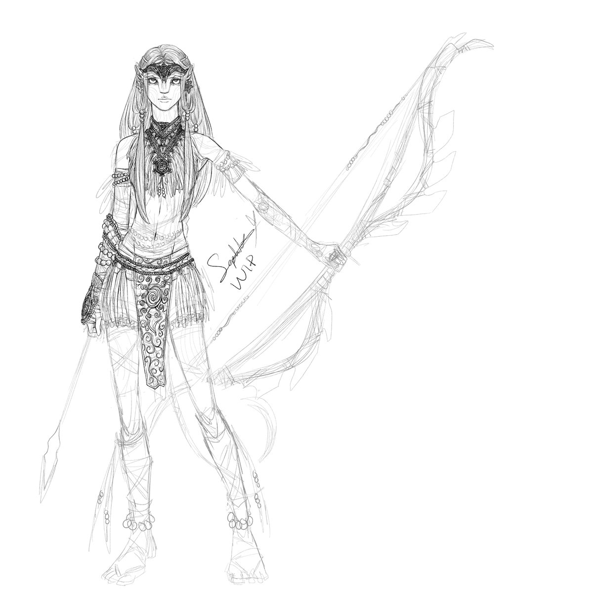 Sephtixx's tweet image. WIP of turning myself into Na'vi. The outfit is killing my hands with the amount of details...
#AFOP #wipart #avatarfanart