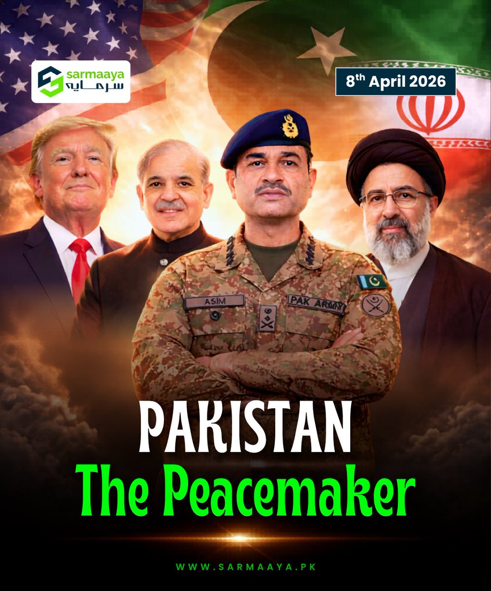 sarmaayapk's tweet image. Pakistan | "The Peacemakers"

#PeaceMaker #PakistanStockExchange #SarmaayaFinancials