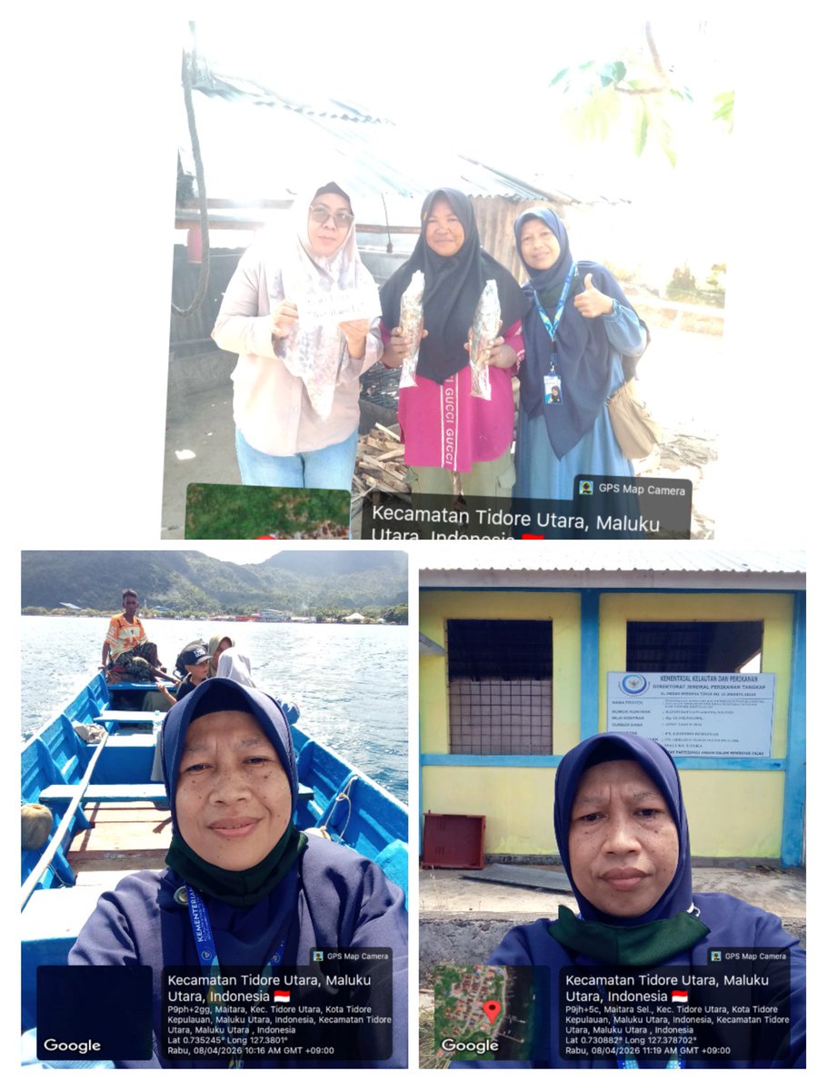 BMalagapi's tweet photo. Rabu (08/04/26) Boki Malagapi, Luhkan Tidore, kunjungan lapangan &amp; Pendampingan pelaku usaha KP, program prioritas KP dan Pembangunan pekerjaan kampung nelayan merah putih (KNMP) serta Fasilitasi Perizinan Berusaha (Sertifikasi Halal)
#GiatLuhkanSatminkalAmbon
@bppsdm_bp3ambon https://t.co/SYTdT434Bq