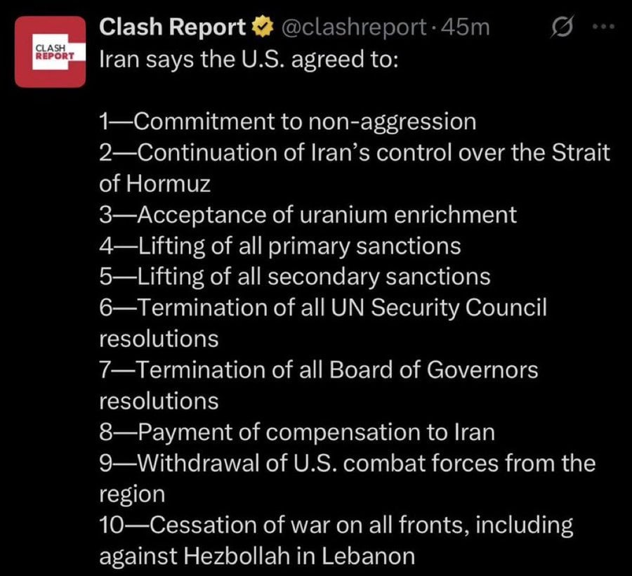 mystyk63's tweet photo. @XolaniMamkeli @AJEnglish @Dzungie007 Lebanon is mentioned in the 10th condition. https://t.co/Z7M3cbM0QA