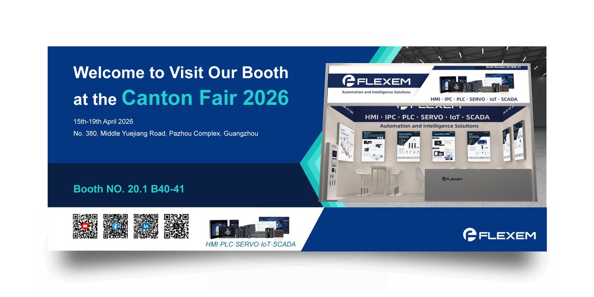 FlexemTech's tweet photo. 📍 Join Flexem at Canton Fair 2026! 🚀

📅 Date: 15th-19th April 2026
📍 Location: No. 380, Middle Yuejiang Road, Pazhou Complex, Guangzhou
🏢 Booth NO.: 20.1 B40-41 https://t.co/VSGZA4E26M
