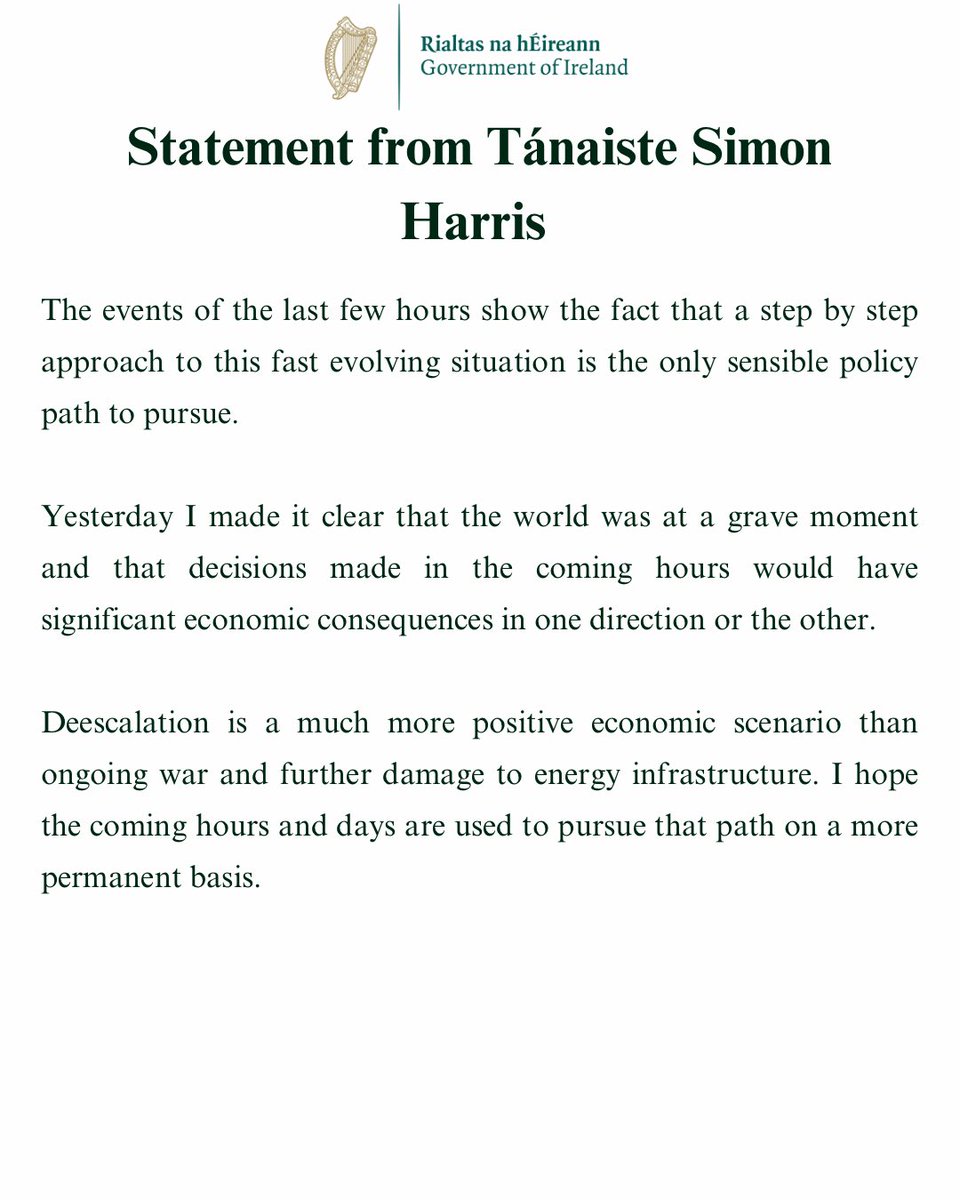 Simon Harris TD tweet media