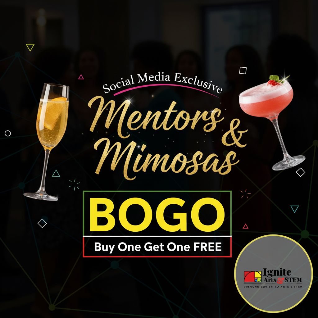igniteartsstem's tweet photo. 🚨 BOGO EXTENDED → Saturday, April 11th

Social media exclusive: Buy one "The Full Experience" package, get one FREE 🎉

💰 2x Full Experience for $100 (+$6.48 fee)

Grab your tickets:
https://t.co/CL84vbXZw0

#MentorsAndMimosas #BIPOCStudents #EmergingArtists #SupportTheArts https://t.co/usBykLawUj