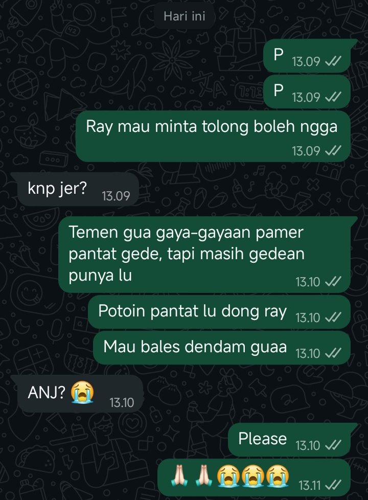 bbim99_0's tweet photo. Nyobain ke temen responnya malah gini 🙏😭 https://t.co/dwW22rKqEB