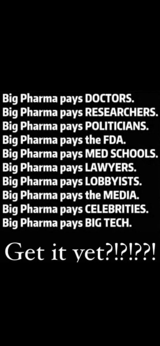 duzBme's tweet image. True Story 
Anyone who still thinks Big Pharma has your best interests at heart is willfully stupid and blind beyond help. #BigPharmaCorruption #WakeUp