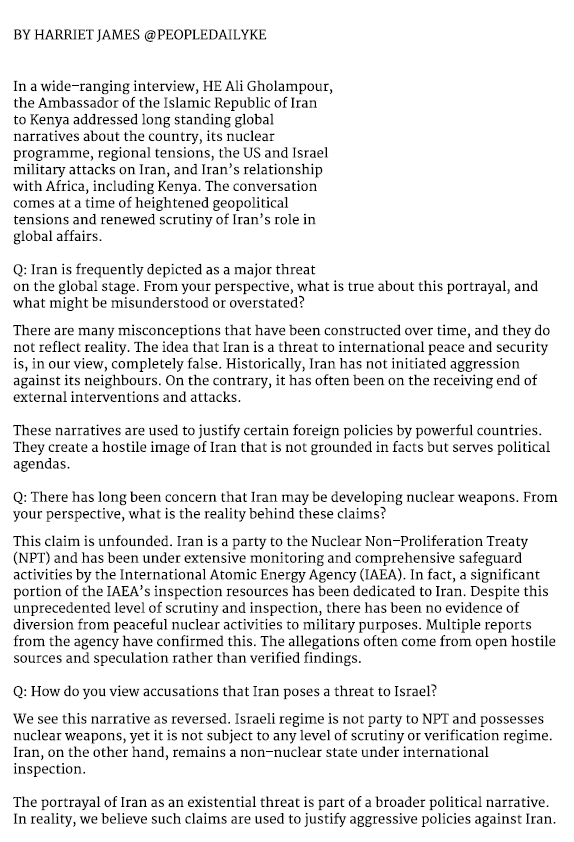 IRAN EMBASSY in KENYA tweet media