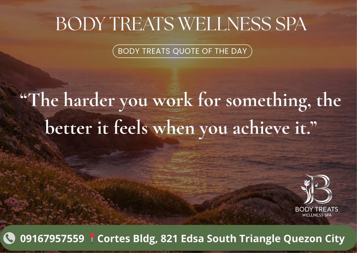bodytreatsQC's tweet image. Stay committed today. Your future self will thank you.

#WorkHard #SuccessMindset #WednesdayEnergy