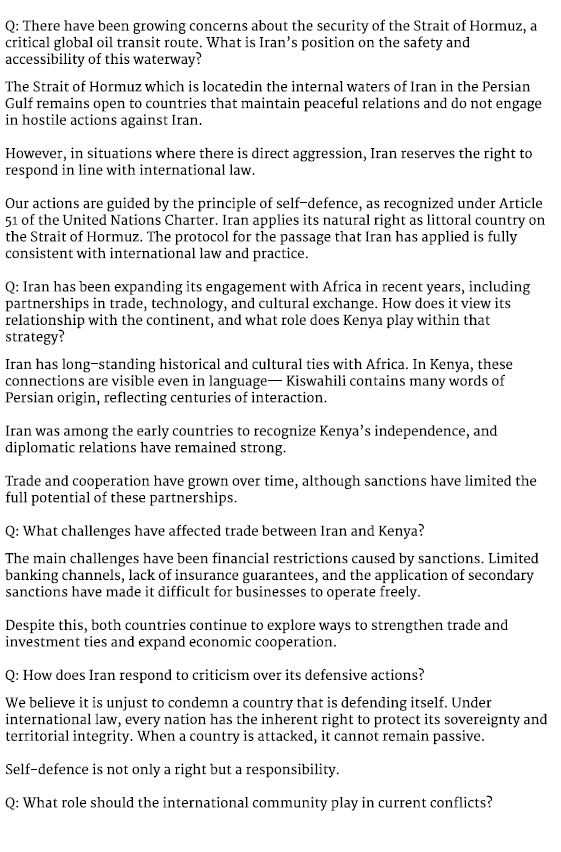 IRAN EMBASSY in KENYA tweet media