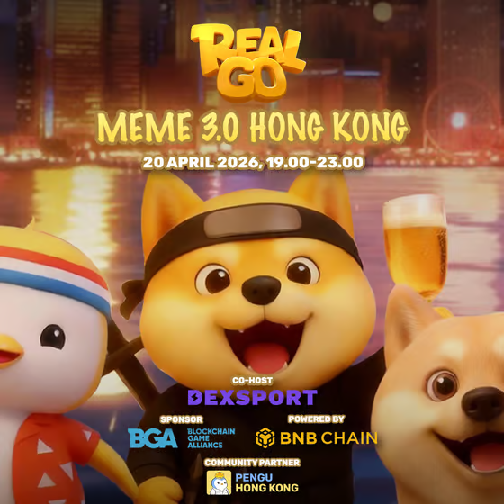 BGameAlliance's tweet photo. Location-based gaming is evolving. 📍🎮

Our member @RealGoOfficial is turning meme culture into playable AR infrastructure. With over 55k weekly active players, they are proving that participation drives real adoption.

If you are heading to the Web3 Festival in Hong Kong, join their open community gathering on April 20th for live demos and networking.

RSVP here 👇
https://t.co/jieqX1z3Vg