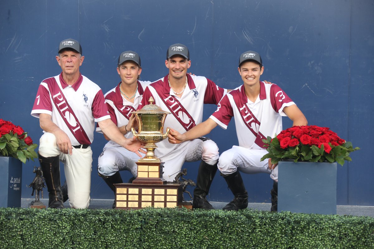 HurlinghamPolo's tweet photo. Congratulations to Pilot (Curtis Pilot, Mackenzie Weisz, Lorenzo Chavanne, Camilo “Jeta” Castagnola) winners of the USPA GOLD CUP.

Pilot defeated La Dolfina/Scone (David Paradice, Rufino Merlos, Jesse Bray*, Poroto Cambiaso) 10-6 in the final at the National Polo Center https://t.co/H9Al6gNzu6