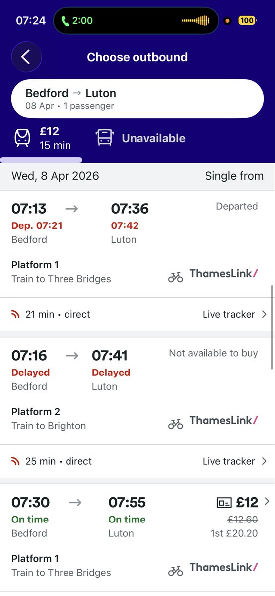 _chloeeeax's tweet photo. @TLRailUK can someone at Thameslink confirm why every single train at Bedford is delayed. It’s happening every week at this rate https://t.co/4hNfJ6RHtI