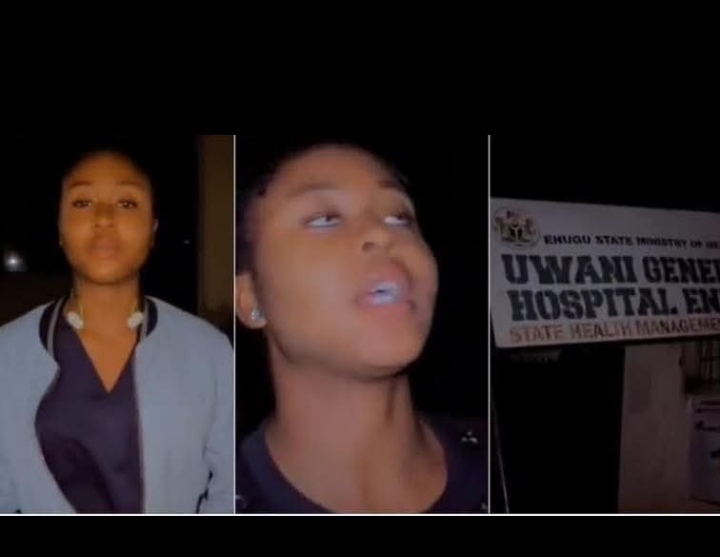 AnnSogunro's tweet photo. I’m the girl that posted about the hospital at Uwani about the light issu£s. Sadly, I have been given an indefinite suspension. And now ve been rem0ved from my clinical duties. Now I want to ask Nigerians: Did i do anything wr0ng? I never posted their video to bring the government down or to paint them b@d. Only did that to bring their attention to the issues, which luckily have been attended to. I am so br0ken Nigerians. I didn’t know that my goodness would be p¥nishing me so b@dly…” 

- A nurse at Uwani General Hospital who went viral for highlighting the poor conditions at the facility has been suspended indefinitely and removed from her clinical duties.