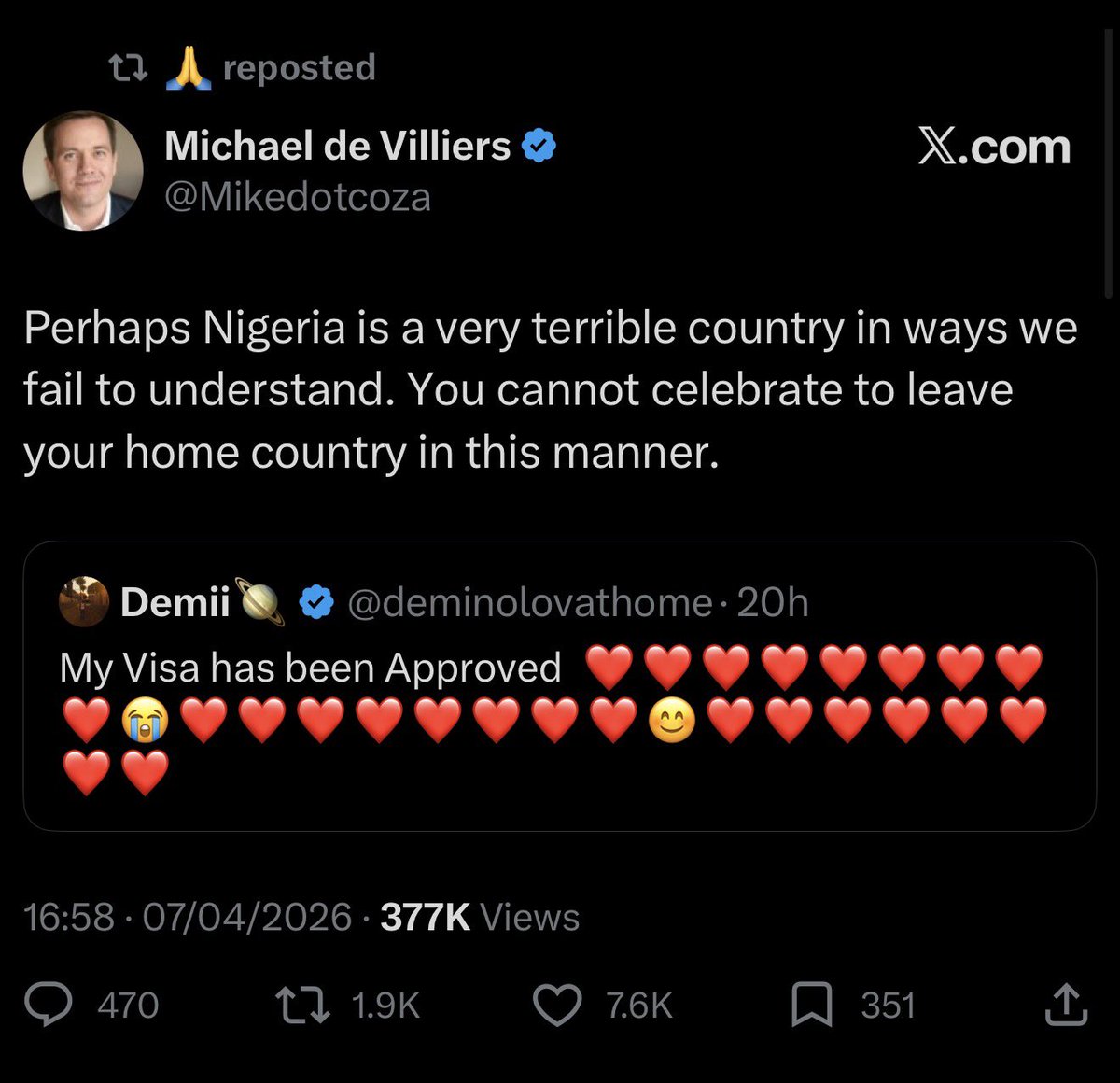 LartPerry's tweet photo. Maybe he thought all the news coming out of Nigeria is a joke 🤣 bruh it's only warriors that are happy to live in Nigeria 😂 https://t.co/x1rnQk3hFM