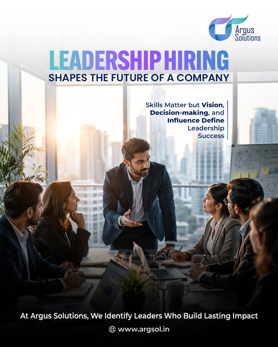 argsol01's tweet photo. Behind every successful company is a leader who dares to think differently. Not just skills, but vision,decisions, and influence shape real impact.

#LeadershipHiring #TalentAcquisition #BusinessGrowth #LeadershipMatters #CorporateLife #HRCommunity #SuccessMindset #argussolutions https://t.co/3bpEVZRSyh