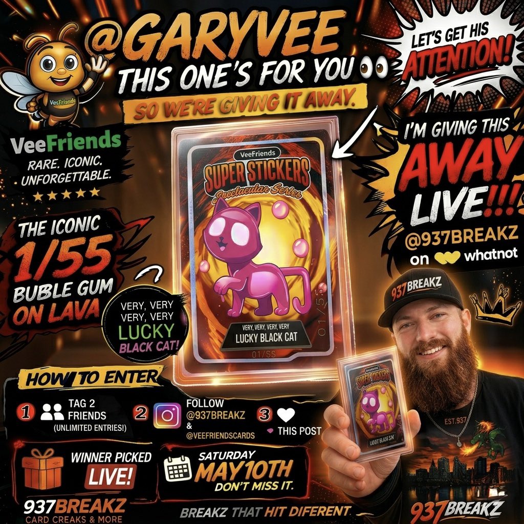 HunterSever3's tweet photo. Just some of the future work that I’ve got going on here. I have ambitions to do something with @veefriends &amp; @garyvee @veefriends is gonna be this generations COLLECTIBLES. And this generation has LIVE SHOPPING something 1998 didn’t have..#Veefriends #liveshoping #whatnot #topps https://t.co/9Hx75rMpvP