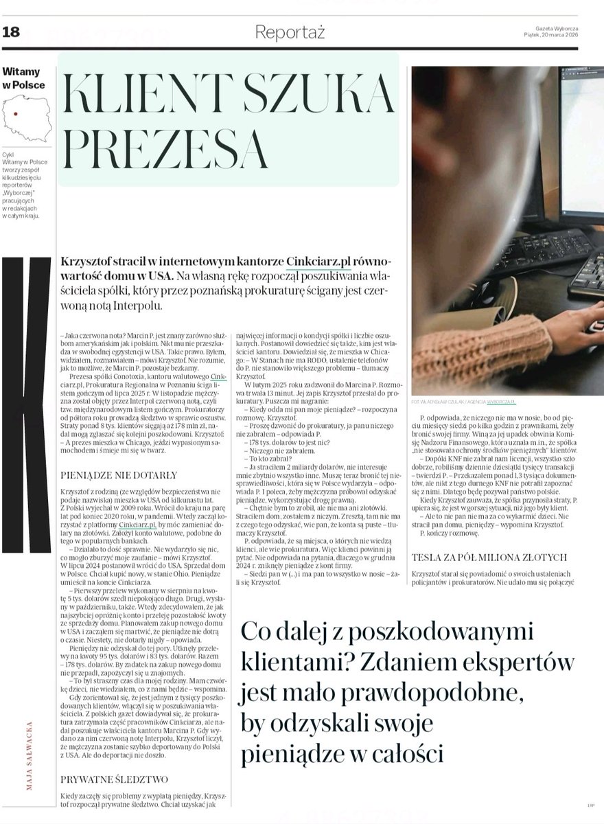 Piotrowicz17's tweet photo. 🇵🇱 Facet zrobił to, o czym myślał każdy oszukany przez Cinkciarz_pl. Osobiście odwiedził Marcina Pióro w Chicaco, gdzie ma się świetnie.

Mimo poszukiwania przez Interpol, Pióro nasłał policję na poszkodowanego klienta, który złożył mu wizytę.

Popis impotencji państwa polskiego. https://t.co/qsJiJQB9Is