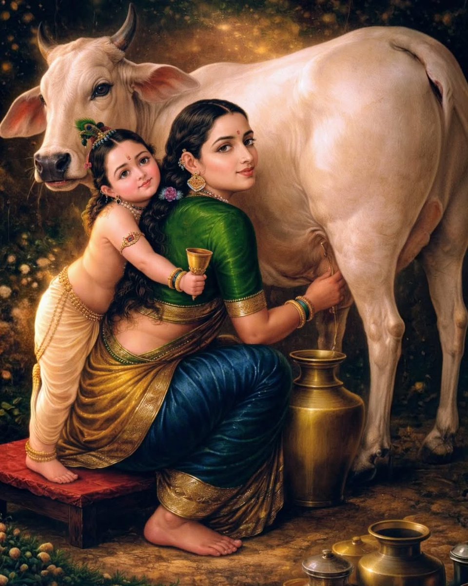This Krishna–Yashoda depiction is not just art, it’s devotion painted with soul.