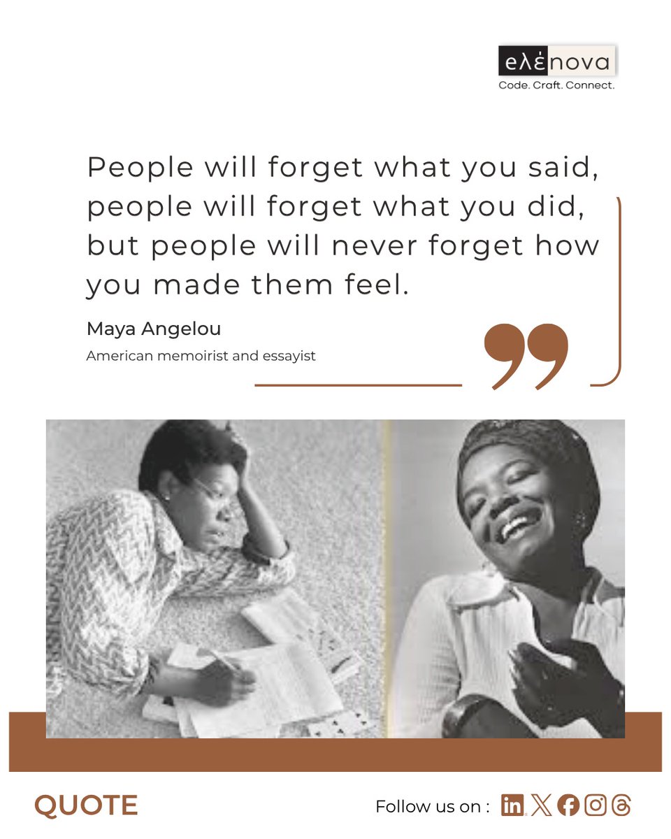 elenova_solns's tweet photo. Efficiency is remembered for a moment.
Emotion is remembered for years.

#CustomerEmotion #BrandExperience #HumanConnection #CXDesign #eλέnova https://t.co/swXrdrm7gI