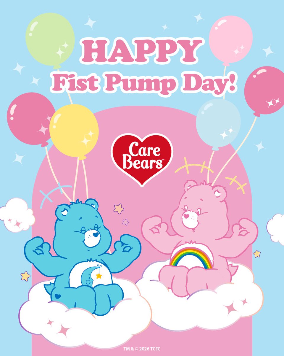 carebears_jp's tweet image. 𝗛𝗔𝗣𝗣𝗬 𝗙𝗶𝘀𝘁 𝗣𝘂𝗺𝗽 𝗗𝗮𝘆! - ガッツポーズの日 - ✊🏻🏁✨

今日はたくさん自分を褒めてあげて🌟

うれしい気持ちも、がんばった気持ちも、
ぜ〜んぶハッピーに変えよう🌈💖

大好きなみんなの毎日が、
笑顔とハッピーで溢れますように🧸🪄

#carebears #ケアベア @carebears