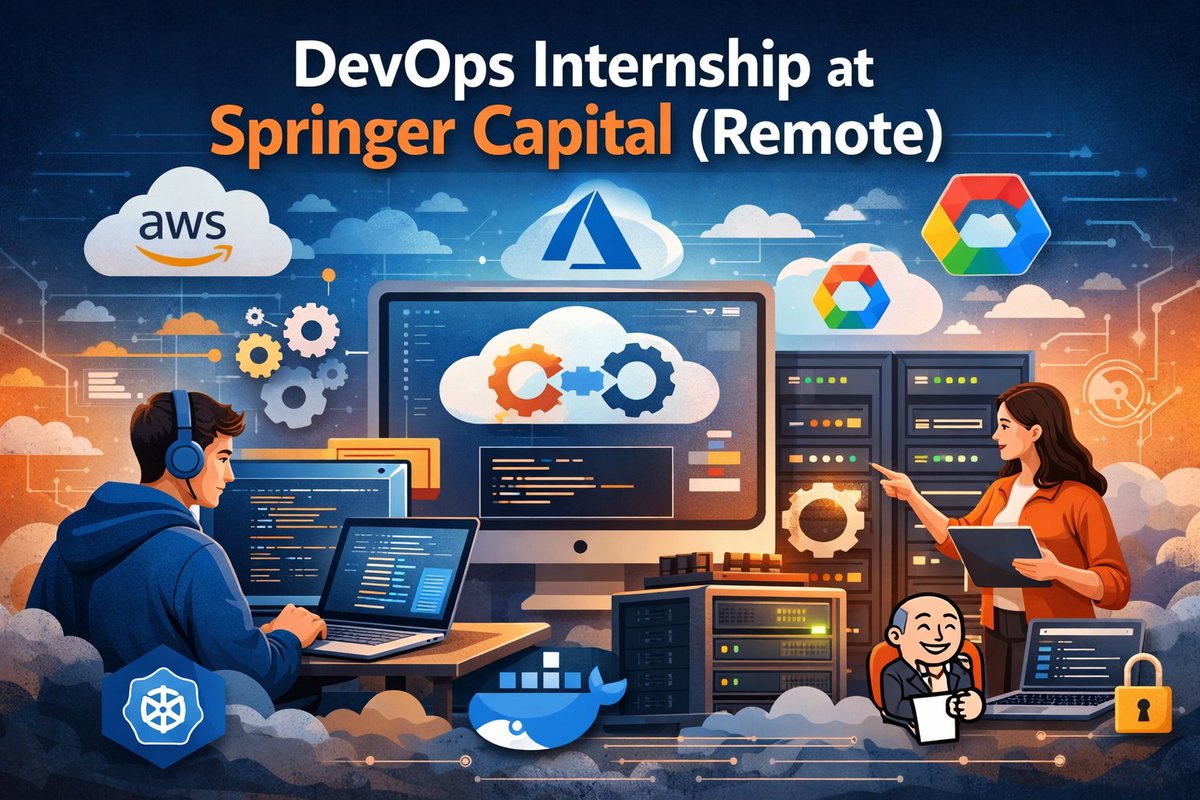 software24334's tweet photo. DevOps Internship Opportunity | Remote

💻 Role: DevOps Intern
🏢 Company: Springer Capital
🌍 Location: Work From Home
⏳ Duration: 3 Months (Approx.)

🔗 https://t.co/Un7BI5QRNg

WhatsApp : https://t.co/FibuTZ2LWn

Telegram : https://t.co/nByo4MEm7s

#DevOpsInternship #Remote https://t.co/LiGtgyy8ma