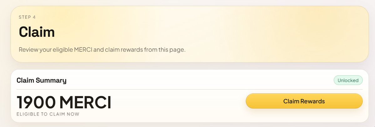 0xbeiu's tweet image. I was eligible for claiming 1900 merci by @0xmercle 

My allocation is for being an 'Unfair NFT' holder and for my discord roles

Their team is one of the coolest in the space and I'm interested in seeing how it will work out for them