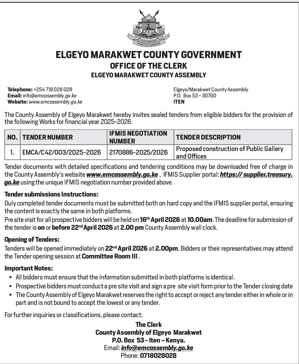 Elgeyo/Marakwet County Assembly tweet media