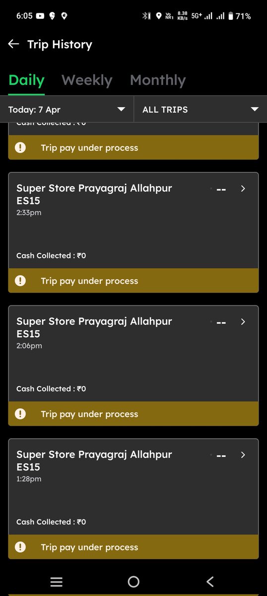 KumarRahul13577's tweet photo. @deepigoyal @letsblinkit @zomatocare @zomato sir blinkit me jitne bhi order kare hai hamko ek bhi Trip ka Paisa nahi dikha raha hai ki kitna mila aap hi batao Aisa kaise chalega jab hamko paisa hi nahi milega to ham kaam kaise karenge https://t.co/SC54gtGTGO