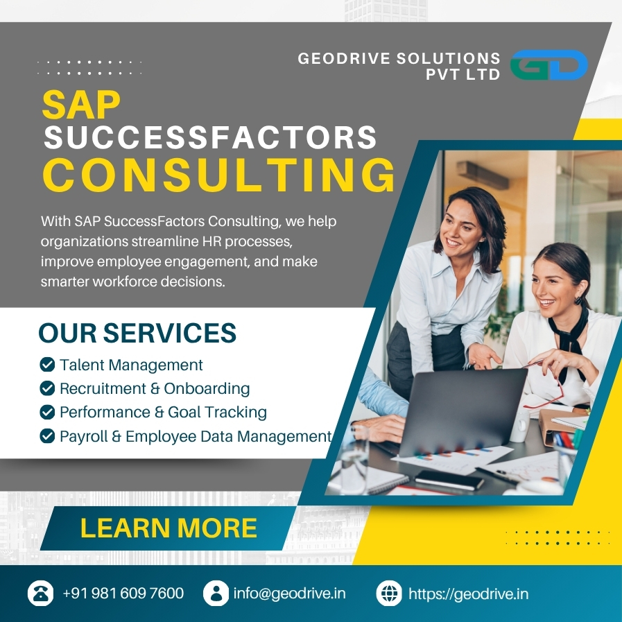GeodriveS's tweet image. Optimize HR with expert SAP SuccessFactors Consulting 

✔ Talent Management
✔ Recruitment &amp;amp; Onboarding
✔ Payroll &amp;amp; Employee Data

Partner with Geodrive Solutions Pvt Ltd
🌐 geodrive.in

#SAPSuccessFactors #HRTech #CloudHR #SAPPartner #DigitalTransformation