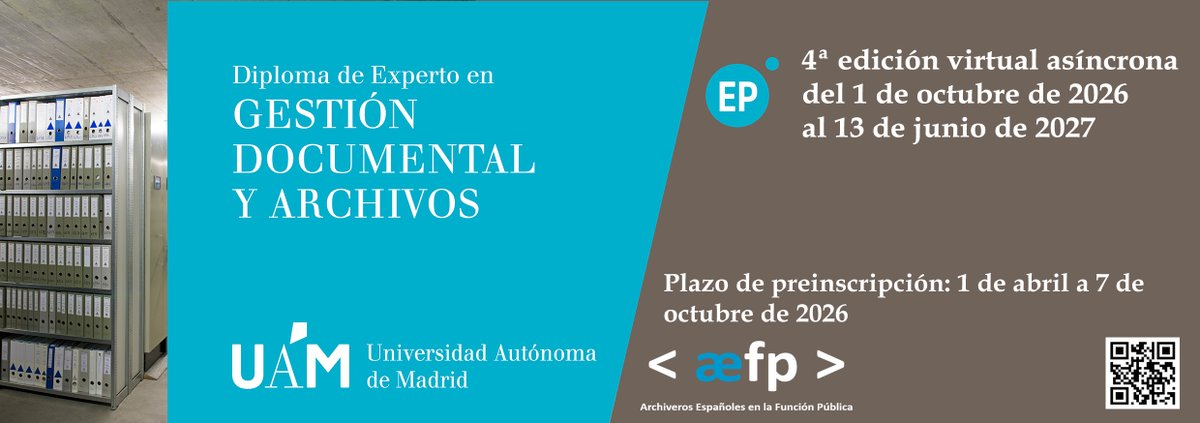 Diploma de Experto Gestión Documental y Archivos tweet media