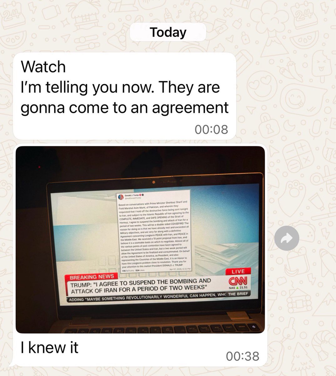 KatyKatopodis's tweet photo. You gotta love how truly invested my boys are in the news 🤍🤍
Both stayed up until the early hours of the morning, waiting for Trump’s deadline to expire 🤣
#Myjobisdone #happymom #Happyeditor https://t.co/zChJ5eAjrX