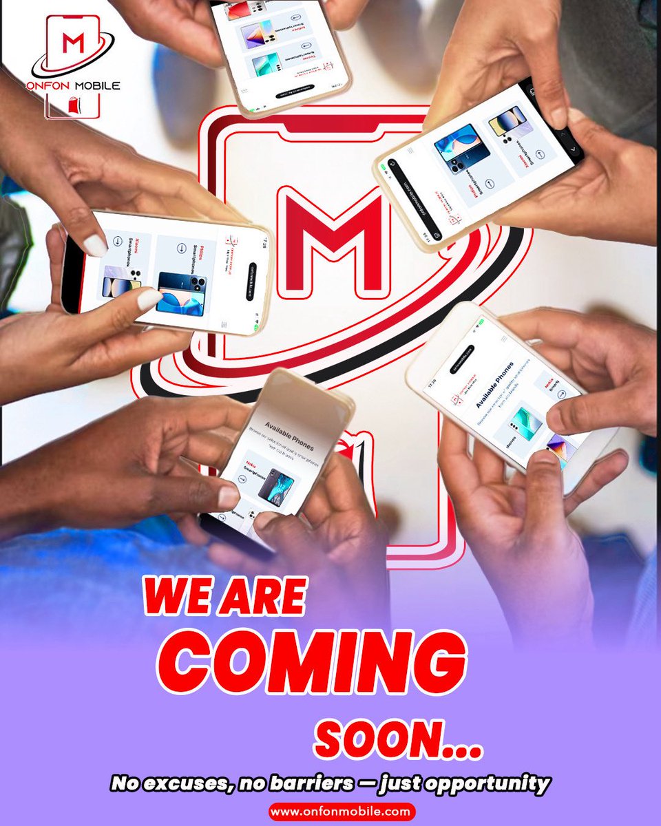 OnfonMobileUg's tweet photo. ONFON MOBILE UGANDA 🇺🇬

⏳WE ARE
COMING SOON... ⏰
No excuses, no barriers ~ just opportunity 

#onfonmobile #uganda #oppo #redmi #samsung https://t.co/VgbXHbOw28