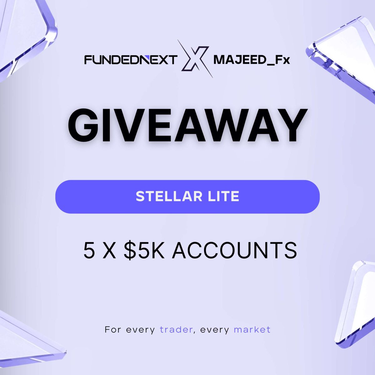 Majeed_Fxx's tweet photo. I’ve officially partnered with FundedNext and to celebrate, I’m giving back to the community 💙

🎁 5 x $5K Stellar Lite Accounts

1. Must Follow  @Majeed_Fxx
2. Like + Repost and tag friends

Use code MAJEED for the best discounts.

Sign up: https://t.co/cLy3jlQPRB

Winrs 72hrs https://t.co/vhCwH1d4lr
