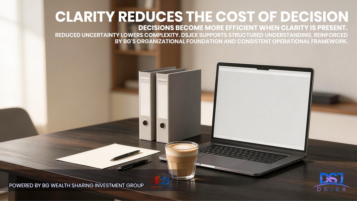 DSJExchange_'s tweet image. 🧠 Decisions are not just about direction, but reducing uncertainty.
🌐 At DSJEX, clarity is built through structured processes.
🎯 When uncertainty decreases, progress becomes more consistent.

#DSJEX #Clarity #DecisionMaking #StructuredThinking #LongTermDevelopment