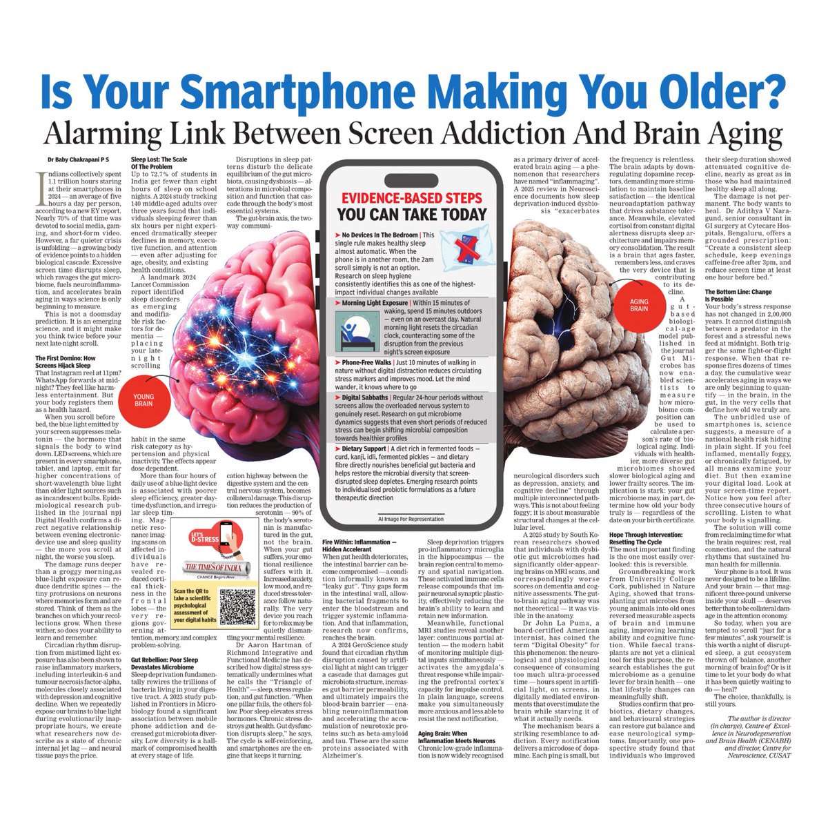 Could excessive screen time be doing more than just affecting your sleep?

Emerging research points to links between digital overuse, poor sleep cycles, inflammation and even accelerated brain ageing, making mindful screen habits more important than ever.

Read the story.

Take