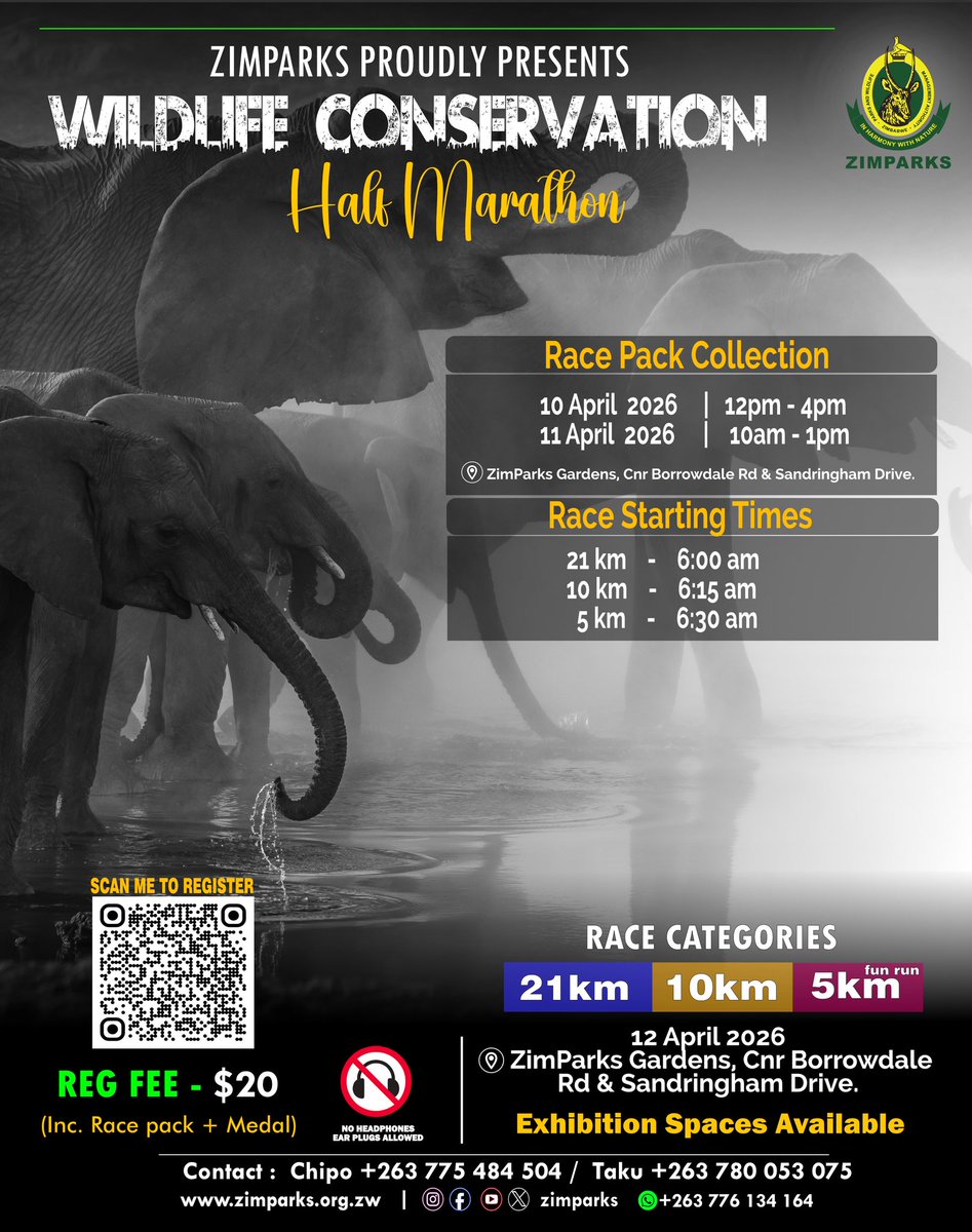 Zimparks's tweet image. RACE PACK COLLECTION NOTICE!!!!

📍Zimparks Gardens, Corner Borrowdale and Sandringham Roads

#letsdothis
#Marathon
#inharmonywithnature