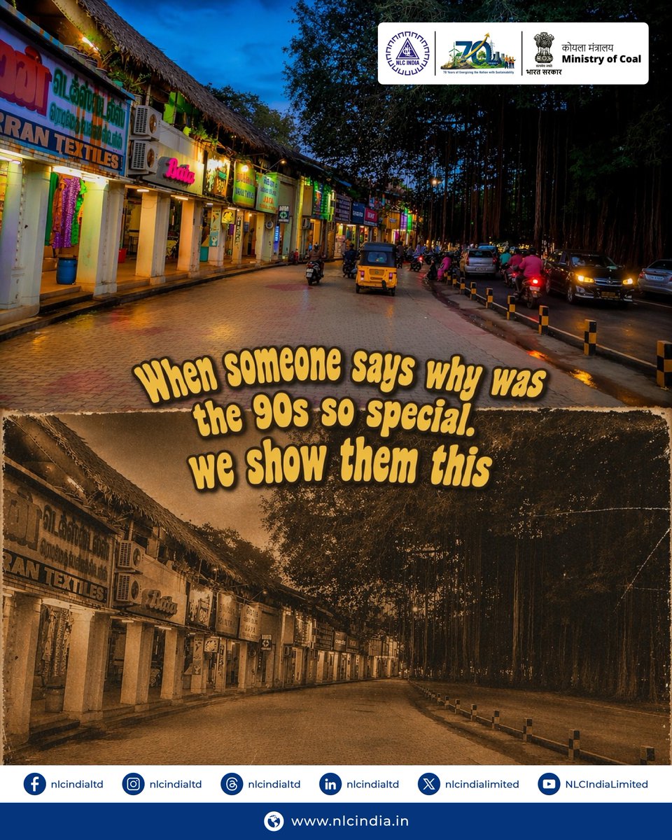 nlcindialimited's tweet image. Neyveli Super Bazaar. Then and now.
A reminder of why the 90s were special.

Got a memory here? Tell us.

#Neyveli #SuperBazaar #90sNostalgia 
@CoalMinistry @kishanreddybjp @KishanReddyOfc @satishdubeyy