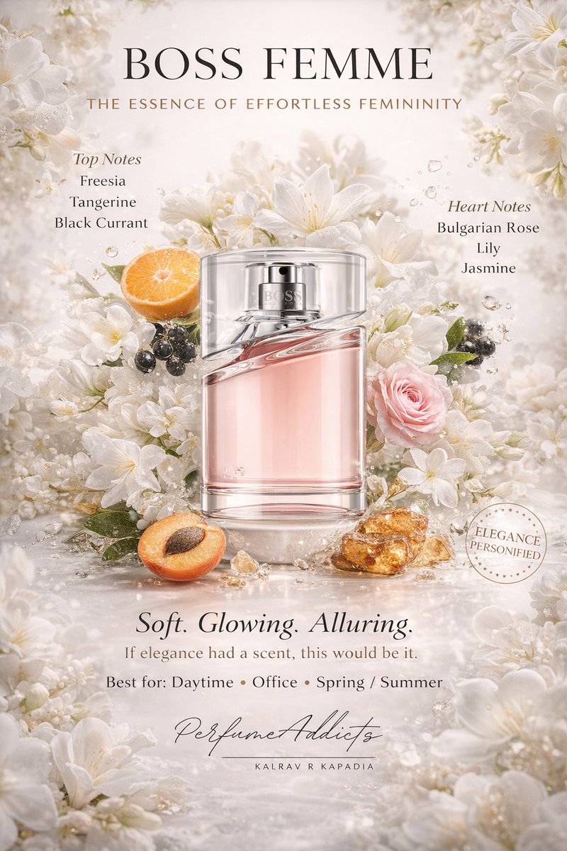 kalravkapadia's tweet image. PerfumeAddicts Exclusive Deal:

✨ THE SAFEST OFFICE WEAR FOR WOMEN  ON BUDGET — PERIOD

Soft. Clean. Non-offensive. Pure class.

Hugo Boss Femme Eau De Parfum Pour Femme for women from Hugo Boss 75ml EDP for 4250. #elegant #soft #sexy #classy

👑 This isn’t loud luxury…
This is