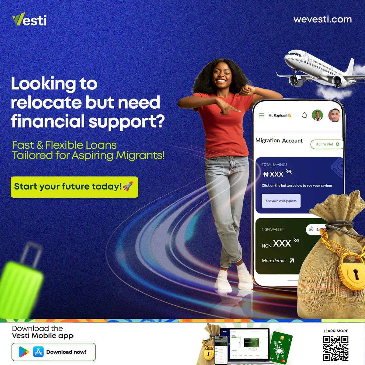 VestiOfficial's tweet image. Relocating but need financial support?

Vesti offers fast, flexible loans tailored for aspiring migrants.

Start your future today 

#Migration #GlobalMobility #Vesti