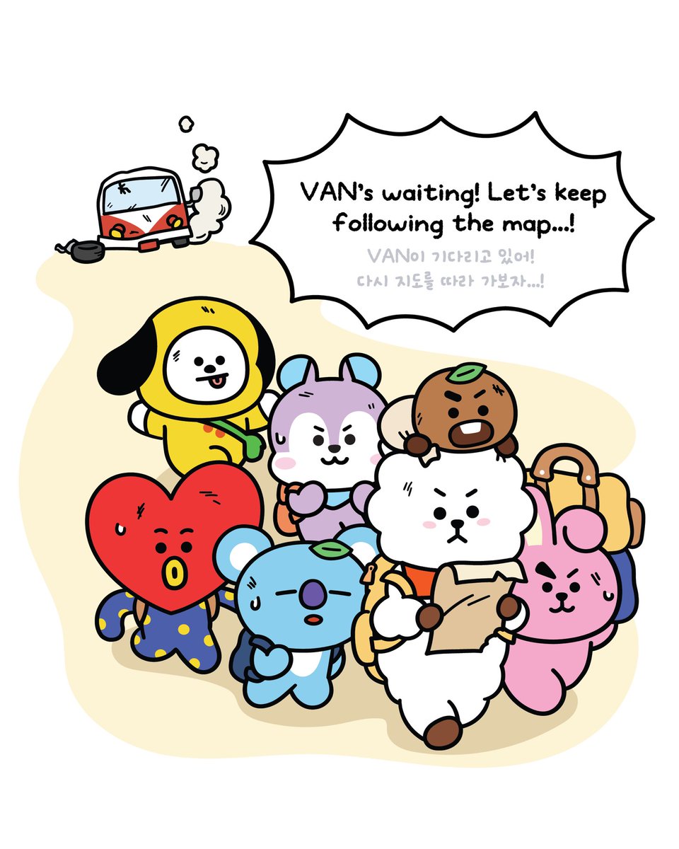 BT21_'s tweet image. ['Finding VAN' Series ￨ EP .03 An Unexpected Clue] 

BT21 takes a step closer to VAN!? 🧐

VANに一歩近づいたBT21！？🧐

VAN에게 한발짝 더 가까워진 BT21!? 🧐

#BT21 #FindingVan #Series