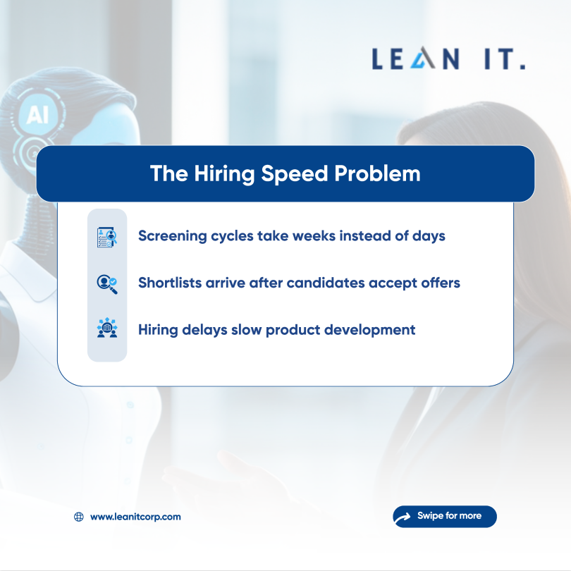 it28172's tweet photo. Hiring Delays Are Slowing Your Business

Hiring delays don’t just affect HR.
They affect revenue.

• Faster evaluation
• Faster hiring
• Faster execution

#HiringStrategy #AIRecruitment #LeanAI #EnterpriseGrowth #FutureOfWork #SaaSPlatform #GrowthStrategy #LeanIT https://t.co/MtdeLkBBlt