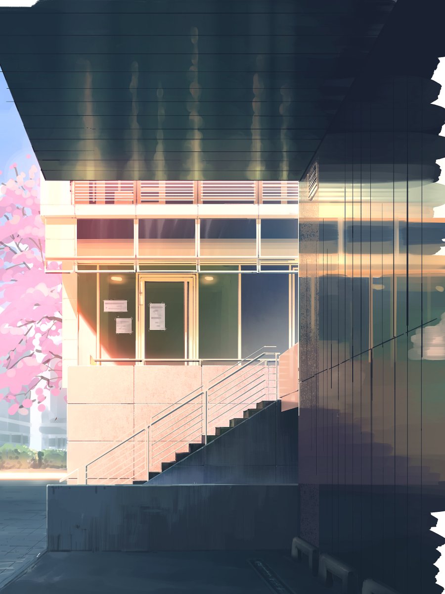 反射を描きたくてぇ
←ラフ　　　　　　　　　　→完成